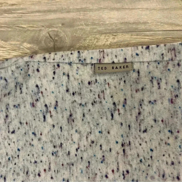 TED BAKER Gray Speckled Short Sleeve T-shirt Men's Sz 6=2XL US 100% Cotton NWOT - Picture 7 of 12